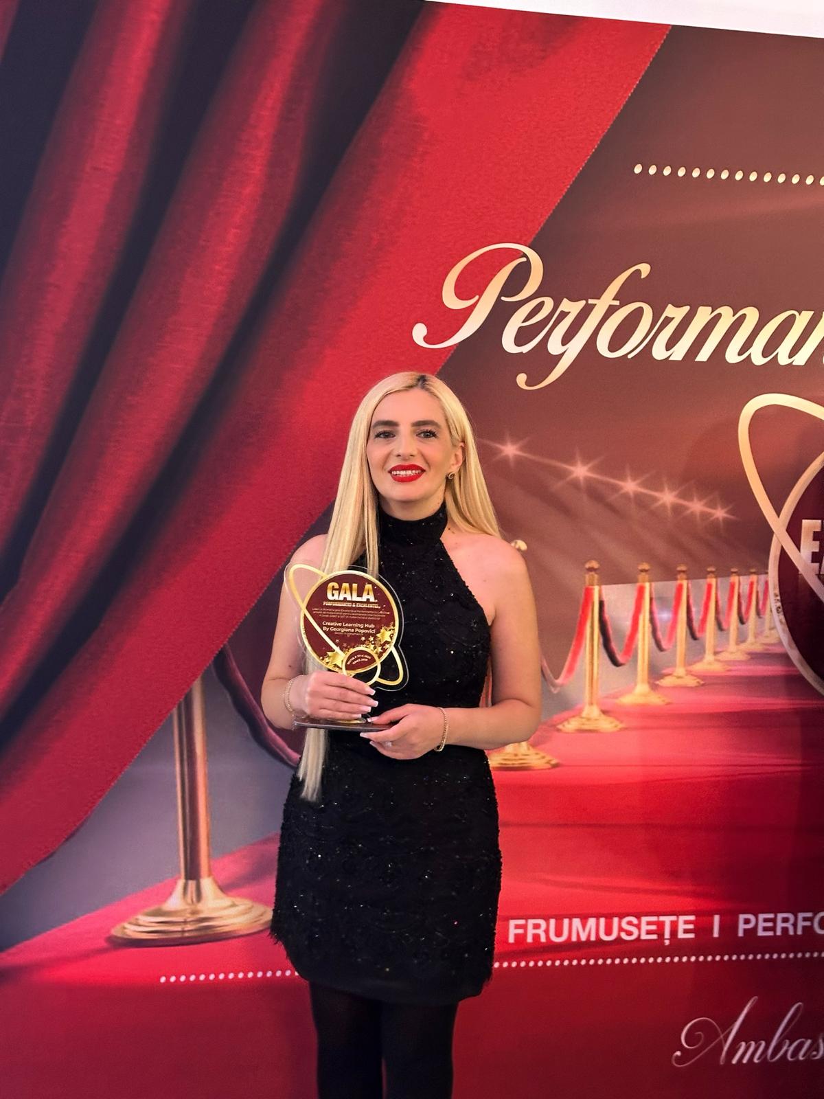 Dr. Georgiana Popovici premiată la Gala Performanței și Excelenței 2025